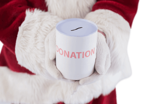 transparent santa holding donation can gesture generosity inspiration - Download Free Stock Videos Pikwizard.com