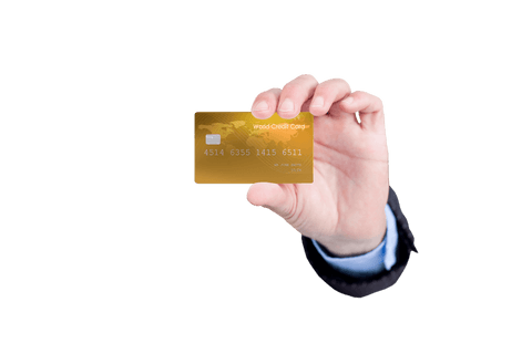 hand holding transparent modern gold credit card isolated - Download Free Stock Videos Pikwizard.com