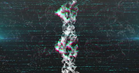 Digital DNA Strand with Binary Coding Representation - Download Free Stock Images Pikwizard.com