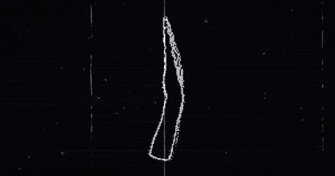 Futuristic Hand Silhouette with Digital Interference