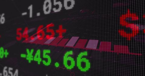 Digital Display of Stock Market Fluctuations in Coronavirus Context - Download Free Stock Images Pikwizard.com