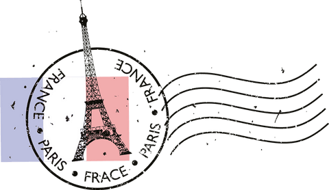 transparent french postal stamp illustration with flag elements - Download Free Stock Videos Pikwizard.com
