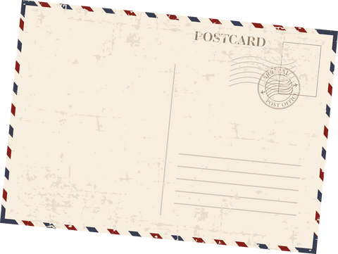 vintage postcard with air mail border on transparent background - Download Free Stock Videos Pikwizard.com
