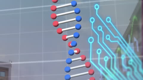 Digital DNA Network Technology Background Concept