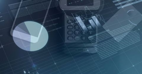 Financial Technology Concept with Data Visualization and Payment Machine - Download Free Stock Images Pikwizard.com