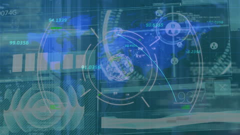 Digital Global Data Interface Concept Animation