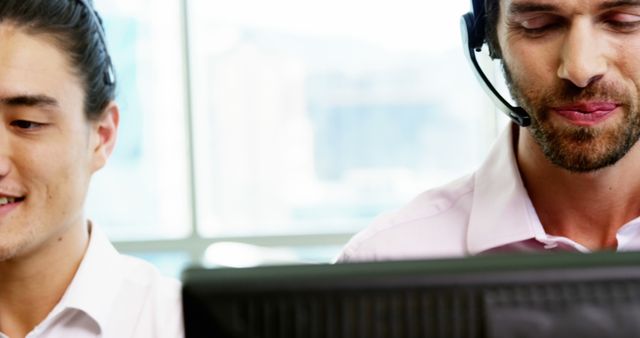 Close-up of Customer Service Representatives Working at Office - Download Free Stock Images Pikwizard.com