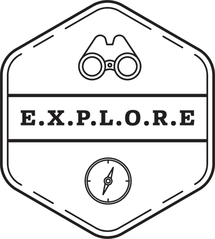 Transparent Explore Badge with Binoculars and Compass - Download Free Stock Videos Pikwizard.com