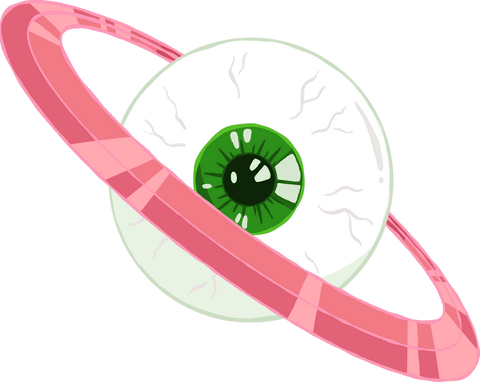 surreal cosmic eyeball in orbit with transparent background - Download Free Stock Videos Pikwizard.com