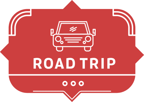 red transparent road trip badge illustration - Download Free Stock Videos Pikwizard.com