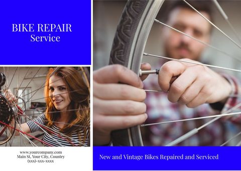 professional bike repair services emphasizing quality and satisfaction - Download Free Stock Templates Pikwizard.com