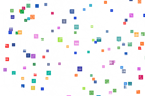 Multicolored Computer Icons on Transparent Connectivity Background - Download Free Stock Videos Pikwizard.com