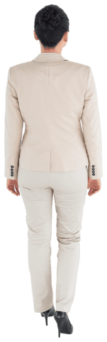 Asian Businesswoman Standing Dress Suit Transparent Background