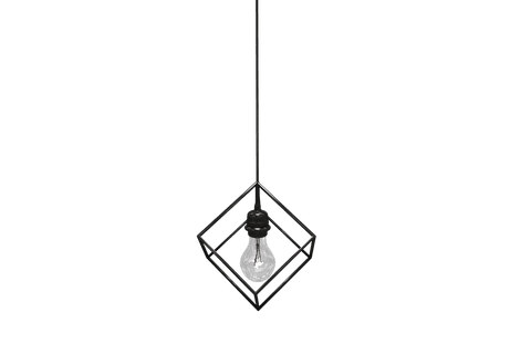transparent black framed pendant light fixture hanging - Download Free Stock Videos Pikwizard.com