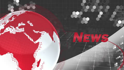 Global News Background with Digital Globe and Text Overlay