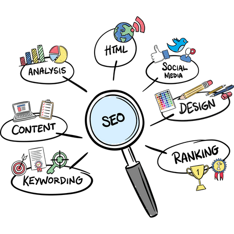 transparent seo symbols in digital illustration - Download Free Stock Videos Pikwizard.com