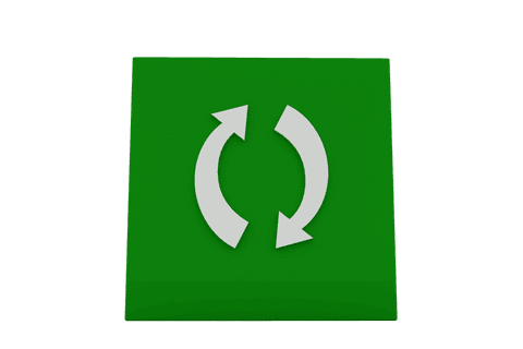 rotating arrows refresh icon on transparent green cube - Download Free Stock Videos Pikwizard.com
