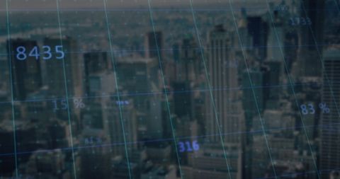 Digital Financial Data Overlay on Dynamic Cityscape