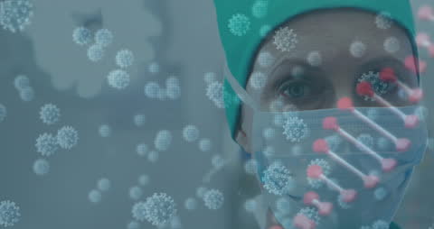 Surgeon and Digital Visualization of Viruses and DNA