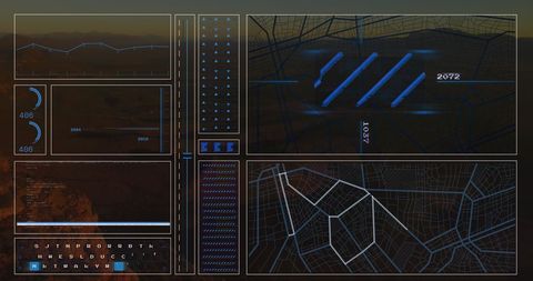 futuristic data analysis on abstract blue networks - Download Free Stock Images Pikwizard.com