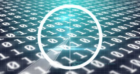 Binary Code Under Scope Highlighting Data Processing - Download Free Stock Images Pikwizard.com