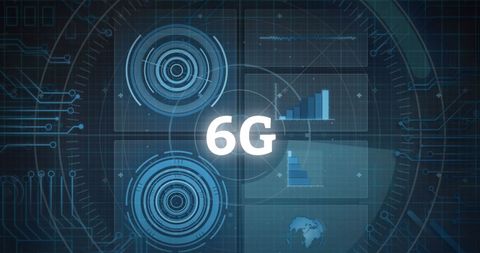 6G Technology and Data Processing Concept Digital Background - Download Free Stock Images Pikwizard.com
