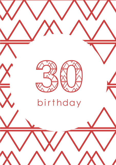 Transparent Vector Card for 30th Birthday Celebration - Download Free Stock Videos Pikwizard.com