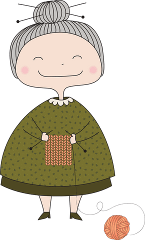 senior woman knitting icon on transparent background - Download Free Stock Videos Pikwizard.com