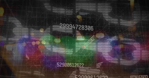 Futuristic Data Processing and Digital Networking Conceptual Illustration