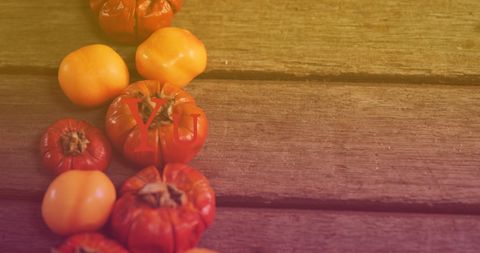 Vibrant Vegetables Spelling Yummy on Wooden Surface