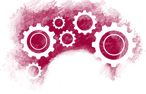 Transparent Red Cogs with Conceptual Gears on Clear Background - Download Free Stock Videos Pikwizard.com