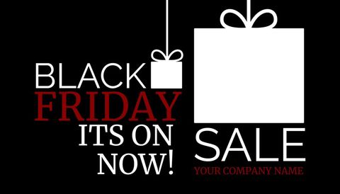 Bold Black Friday Sale Advertisement with Gift Icon - Download Free Stock Templates Pikwizard.com