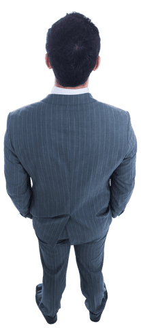 Biracial Businessman in Formal Suit Transparent Background