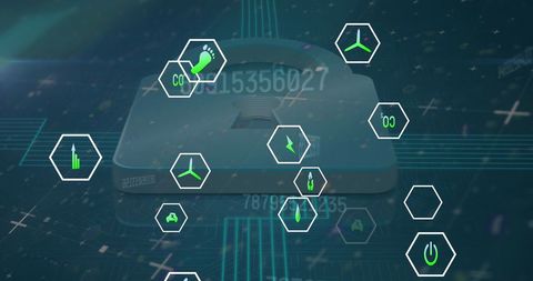Digital network and data processing visualization