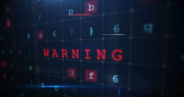 Digital Warning Sign Against Cyber Fraud with Red Text and Matrix Background - Download Free Stock Images Pikwizard.com