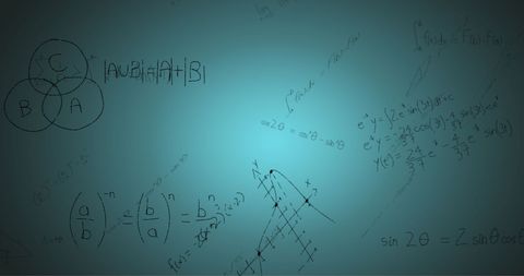 Mathematical Formulae on Blue Gradient Background - Download Free Stock Images Pikwizard.com