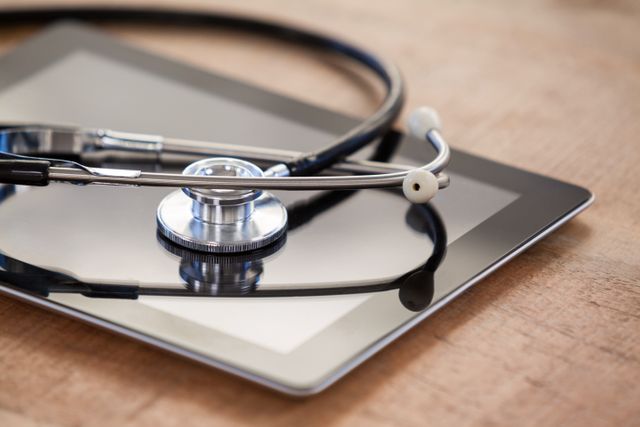 Stethoscope on digital tablet - Download Free Stock Photos Pikwizard.com