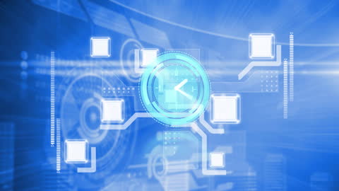 Digital Clock Interface Illustrating Time Management Concept
