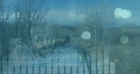 Business Data Visualization With Outdoor Cycling Scene