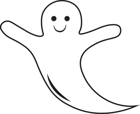 cheerful ghost smiling illustration on transparent background - Download Free Stock Videos Pikwizard.com