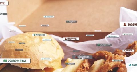 Fast Food Concept with Digital Notifications and Social Media Interaction