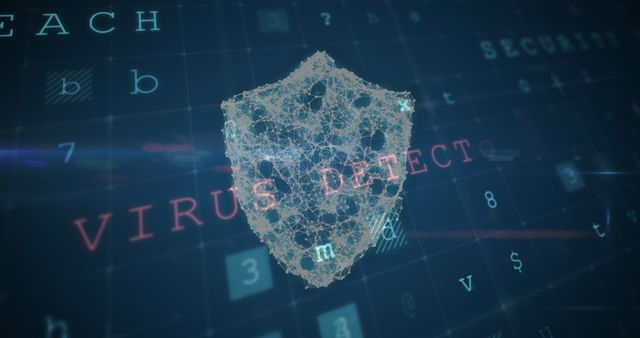 Digital Shield and Virus Alert in Digital Interface Concept - Download Free Stock Images Pikwizard.com