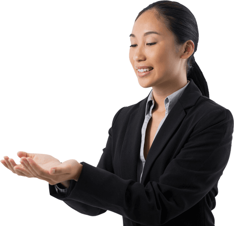 businesswoman in suit holding transparent object - Download Free Stock Videos Pikwizard.com