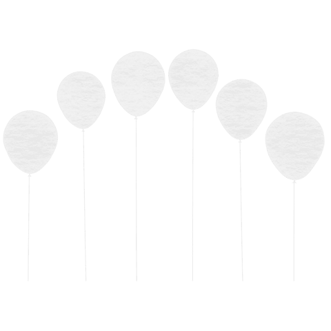 Transparent grey balloons with space for custom copy