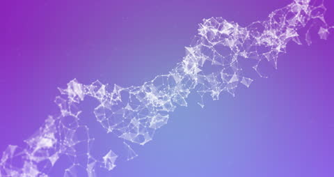 Digital DNA Strand on Purple Gradient