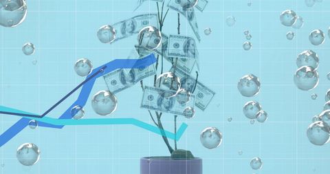 Growing Money: Dollar Tree with Bubbles and Graph Data