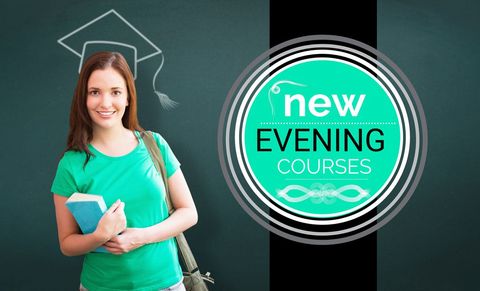 student promoting new evening education courses - Download Free Stock Templates Pikwizard.com