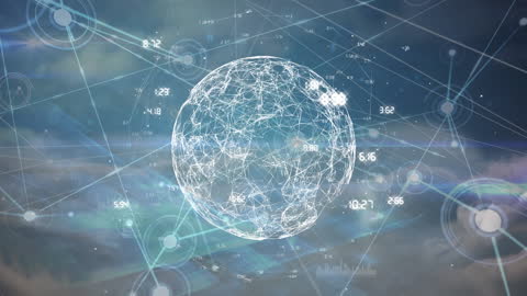 Global Network Animation with Cloud and Data Elements