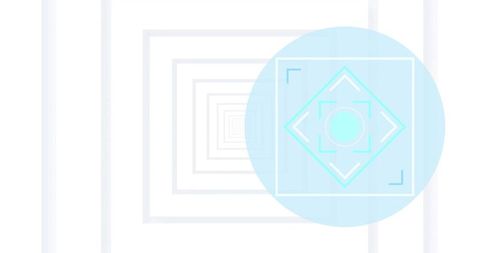 Abstract Geometric Pattern in Blue on White Background