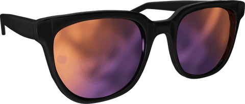Black Framed Sunglasses with Transparent Orange-Purple Lenses - Download Free Stock Videos Pikwizard.com
